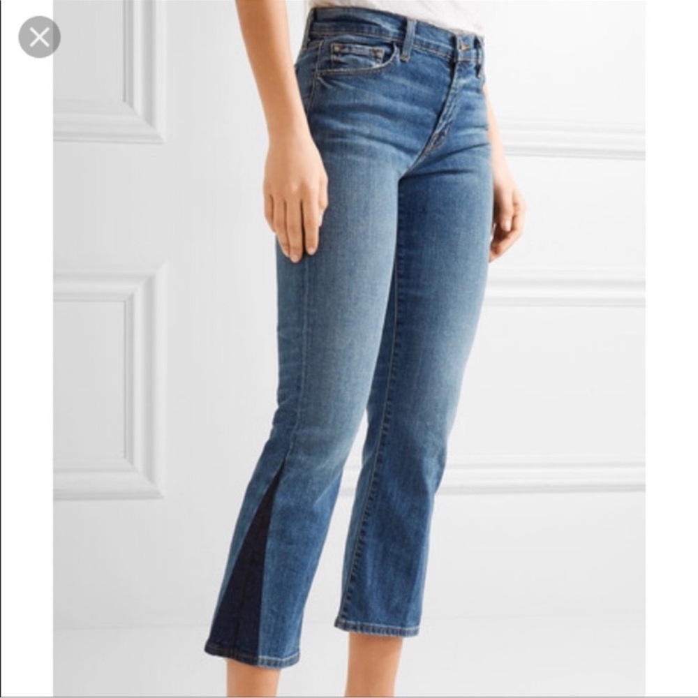J Brand Selena Bootcut Cropped Flare Jeans